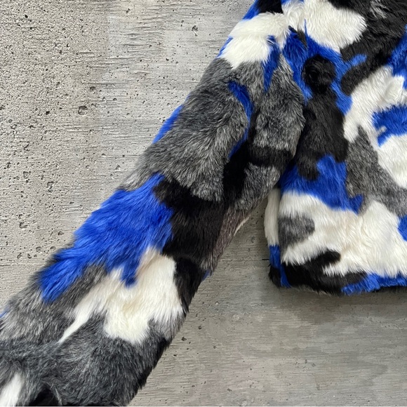 Harajuku Fig & Viper Blue Fur Jacket - Picture 3 of 10